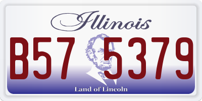 IL license plate B575379