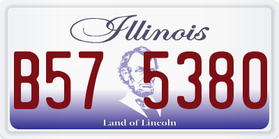 IL license plate B575380