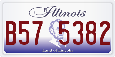 IL license plate B575382