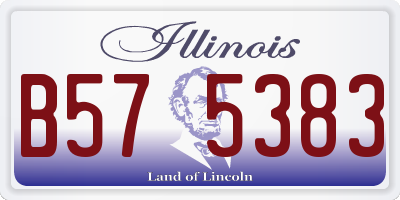 IL license plate B575383