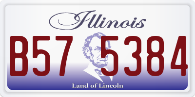 IL license plate B575384
