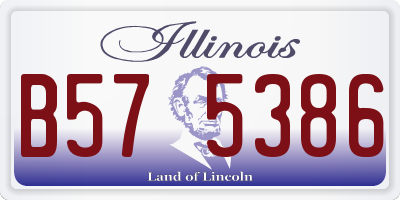 IL license plate B575386