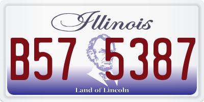 IL license plate B575387