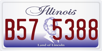 IL license plate B575388