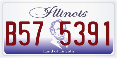 IL license plate B575391