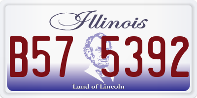 IL license plate B575392