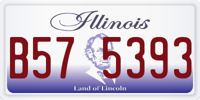 IL license plate B575393