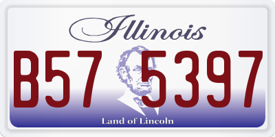 IL license plate B575397
