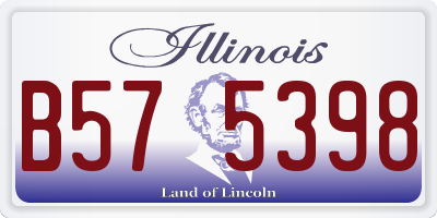 IL license plate B575398