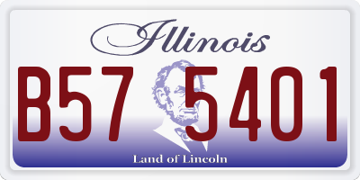IL license plate B575401