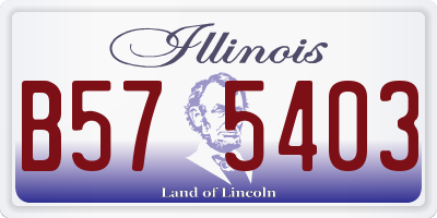 IL license plate B575403
