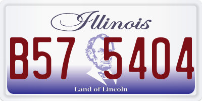 IL license plate B575404