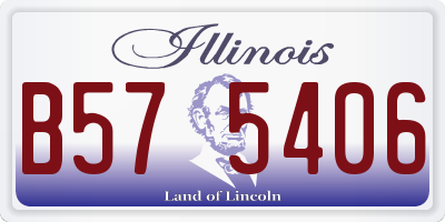 IL license plate B575406