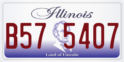 IL license plate B575407