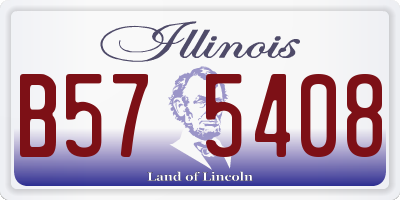 IL license plate B575408