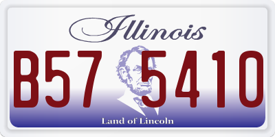 IL license plate B575410
