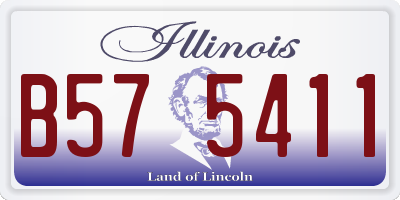 IL license plate B575411