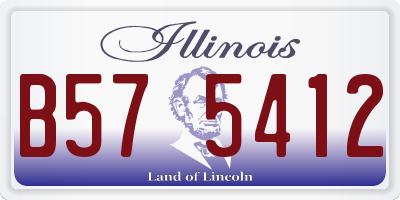IL license plate B575412