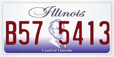 IL license plate B575413