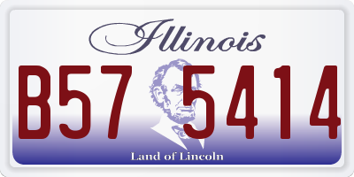 IL license plate B575414