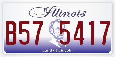 IL license plate B575417