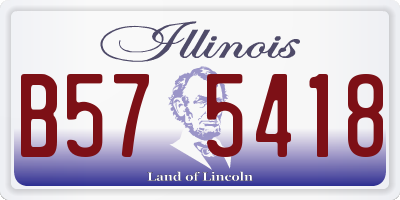 IL license plate B575418