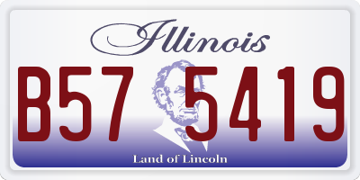 IL license plate B575419