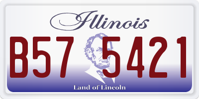 IL license plate B575421
