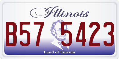IL license plate B575423