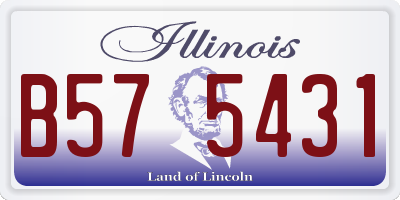 IL license plate B575431
