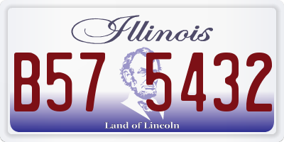 IL license plate B575432