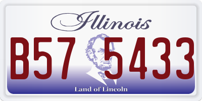 IL license plate B575433