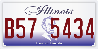 IL license plate B575434