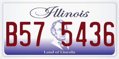 IL license plate B575436