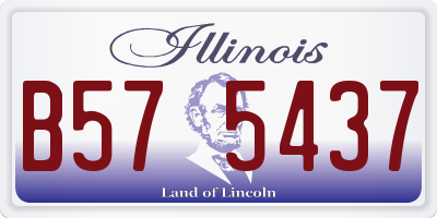 IL license plate B575437