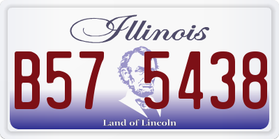 IL license plate B575438