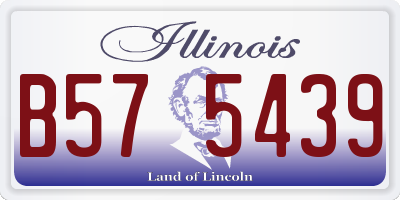 IL license plate B575439