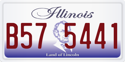 IL license plate B575441