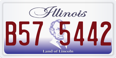 IL license plate B575442