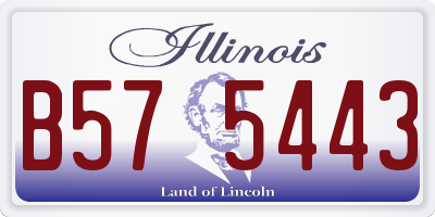 IL license plate B575443