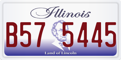 IL license plate B575445