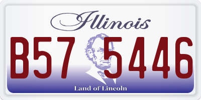 IL license plate B575446