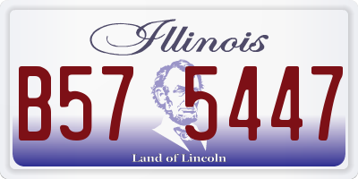IL license plate B575447