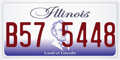 IL license plate B575448