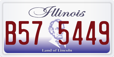 IL license plate B575449