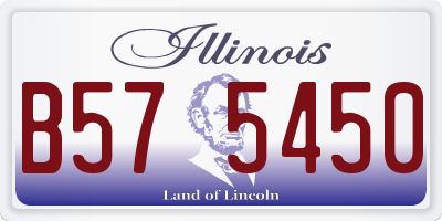 IL license plate B575450