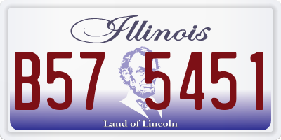 IL license plate B575451