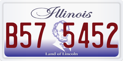 IL license plate B575452
