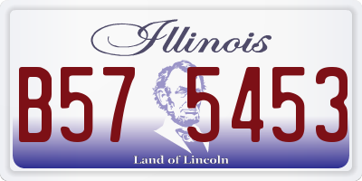 IL license plate B575453