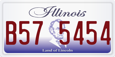 IL license plate B575454